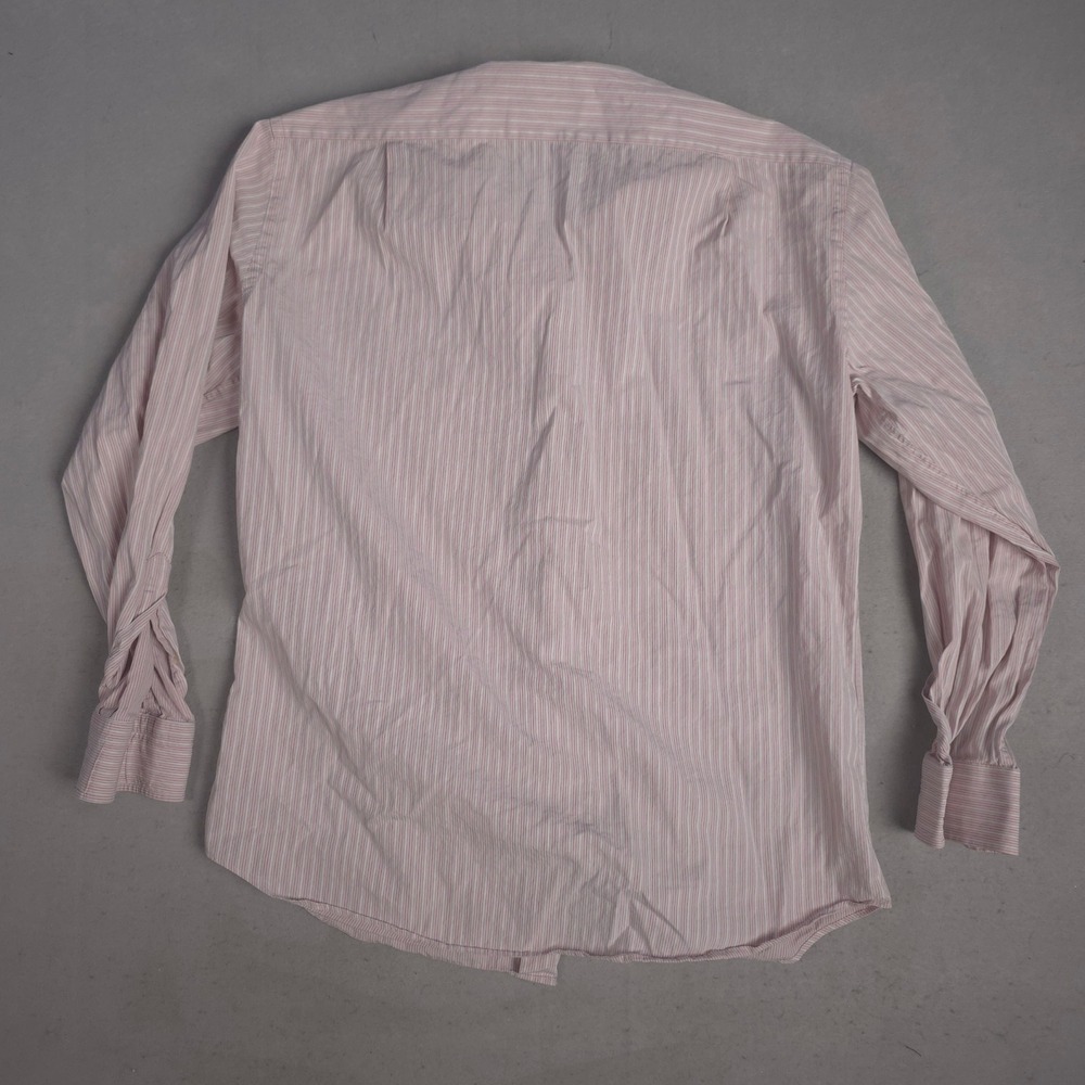 Hugo Boss Striped Dress Shirt Button Up‎ Long Sleeve Career Casual 16 34/35 - Picture 10 of 11